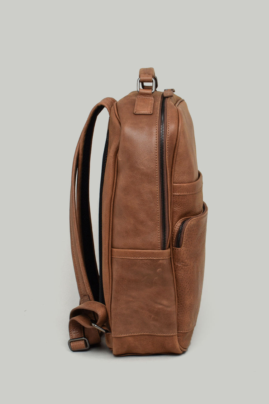 Tan Men's Leather Backpack