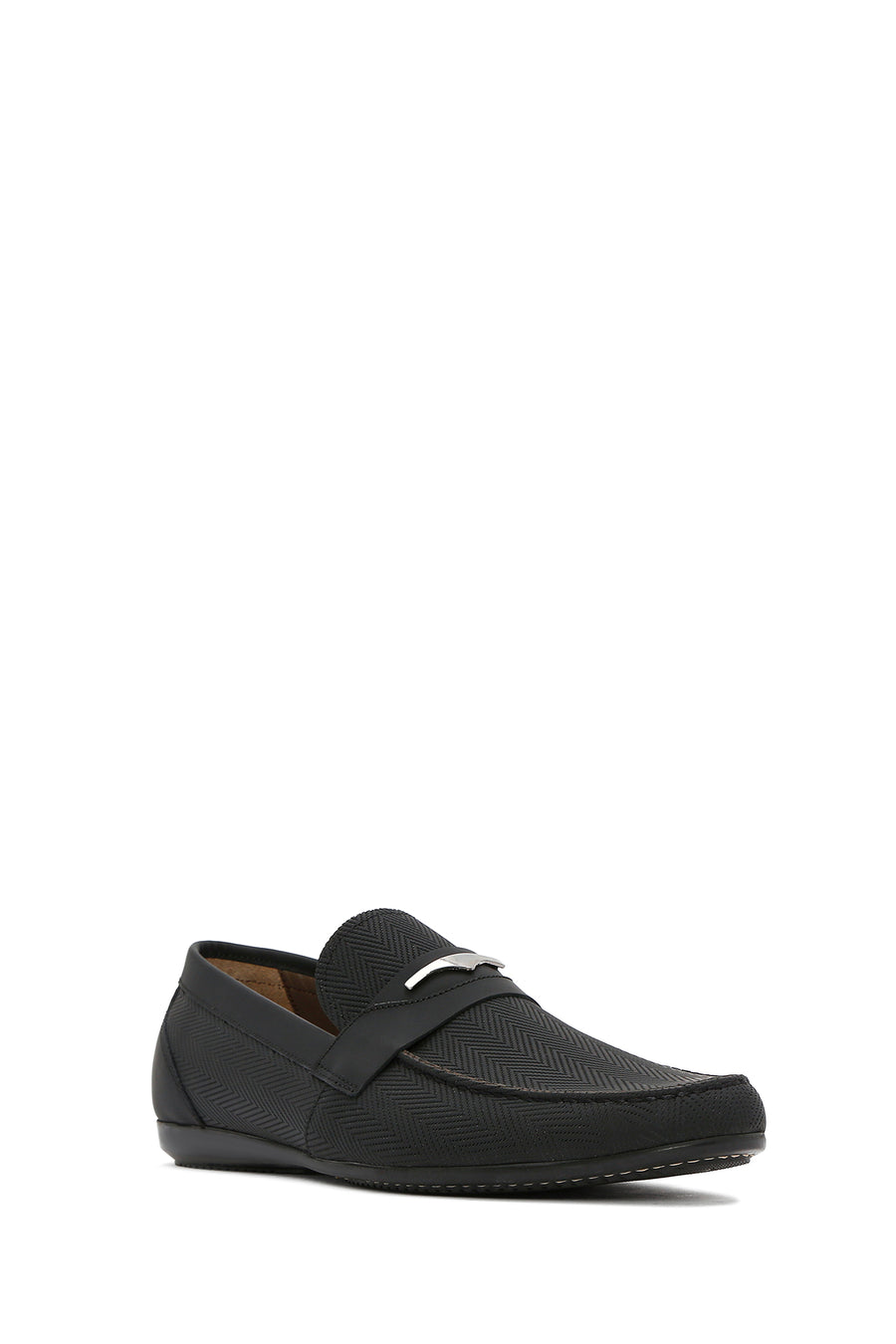 Men's Black Leather Casual Loafer