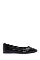 Women's Black Patent Leather Ballerinas | Derimod