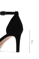 Women's Black Stone Heeled Sandals | Derimod