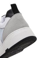 Women's White Suede Detailed Sneaker | Derimod