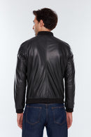 Cavani Men's Black Leather Coat | Derimod