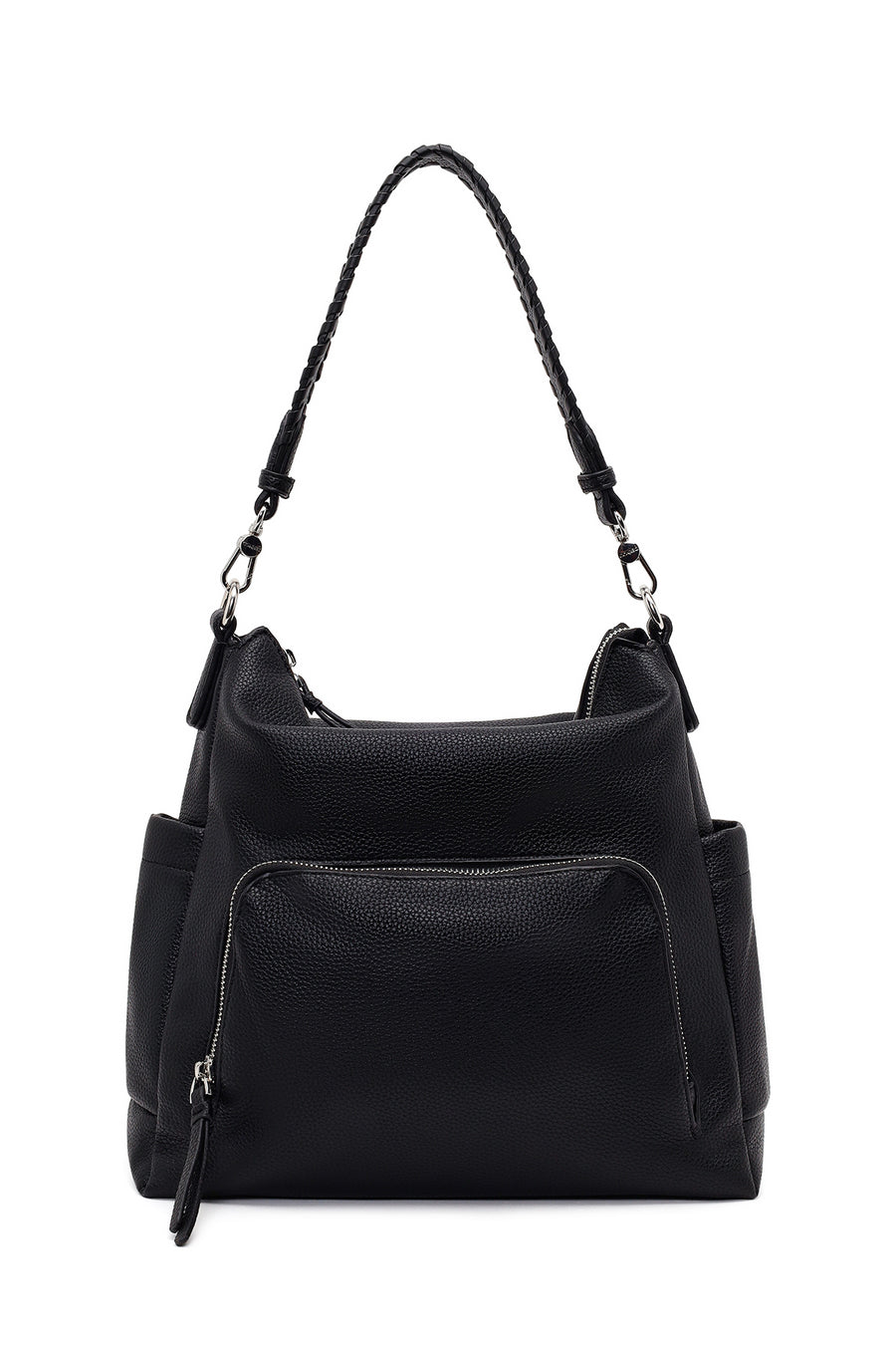 Woman Black Long-Strap Shoulder Bag