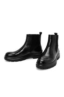 Men's Black Leather Casual Chelsea Boots | Derimod