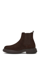 Male Brown Suede Chelsea Boots | Derimod