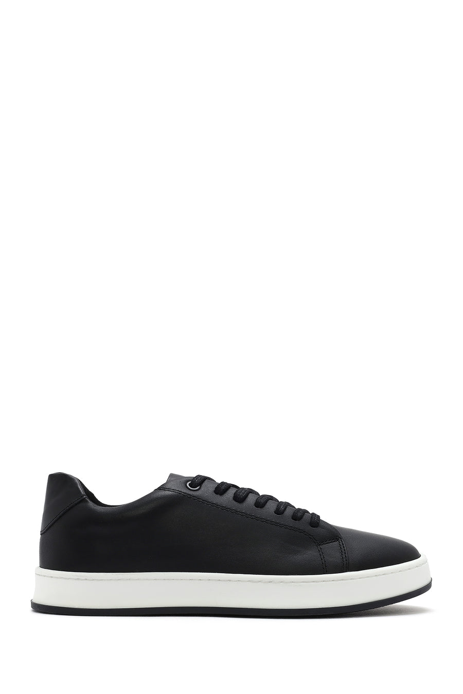 Men's Black Lace-up Leather Sneaker 25SFD660118 | Derimod