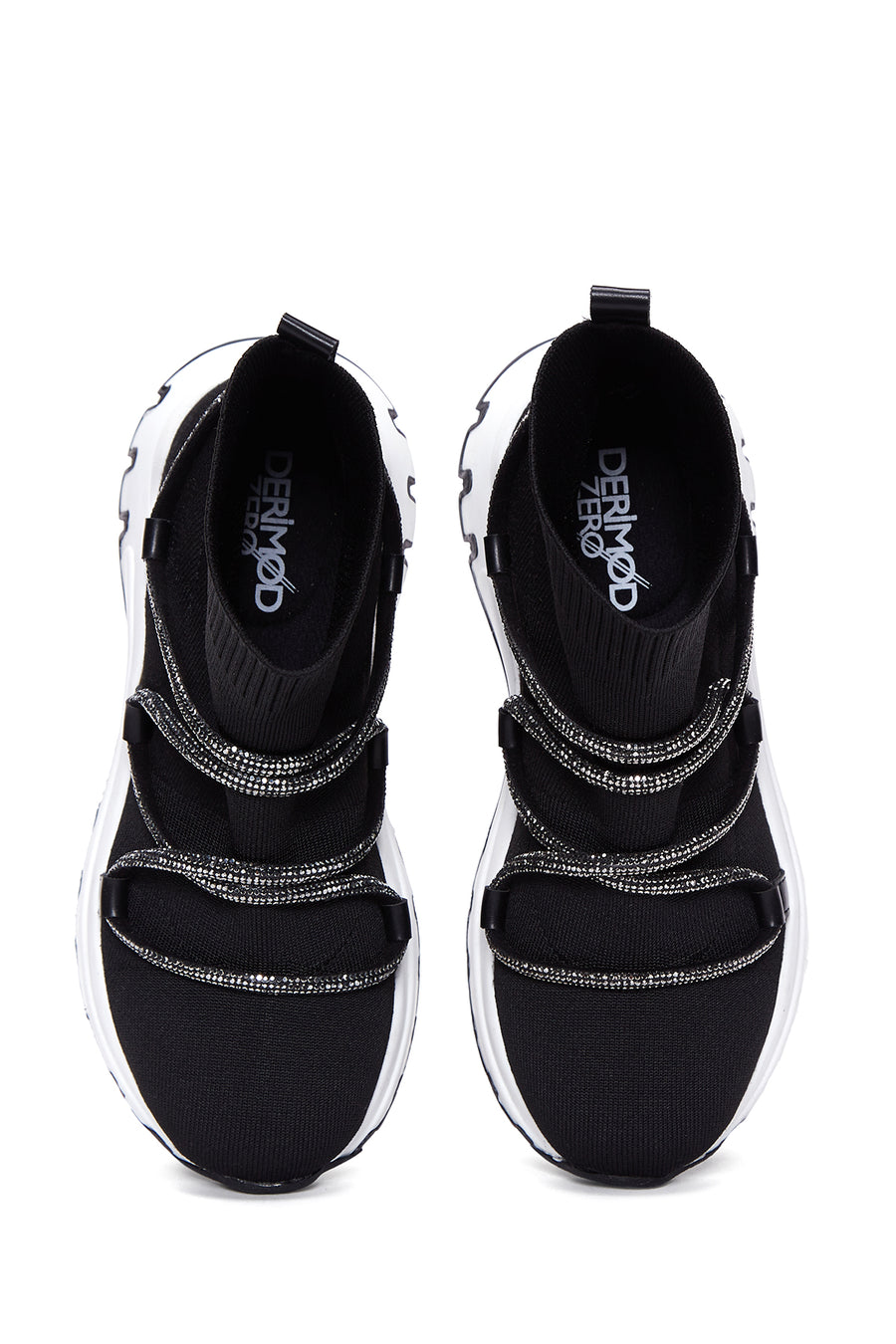 Kadın Siyah Taşlı Bilekli Sneaker