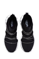 Women's Black Stone High Top Sneaker | Derimod