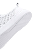 Men's White Leather Printed Sneaker | Derimod