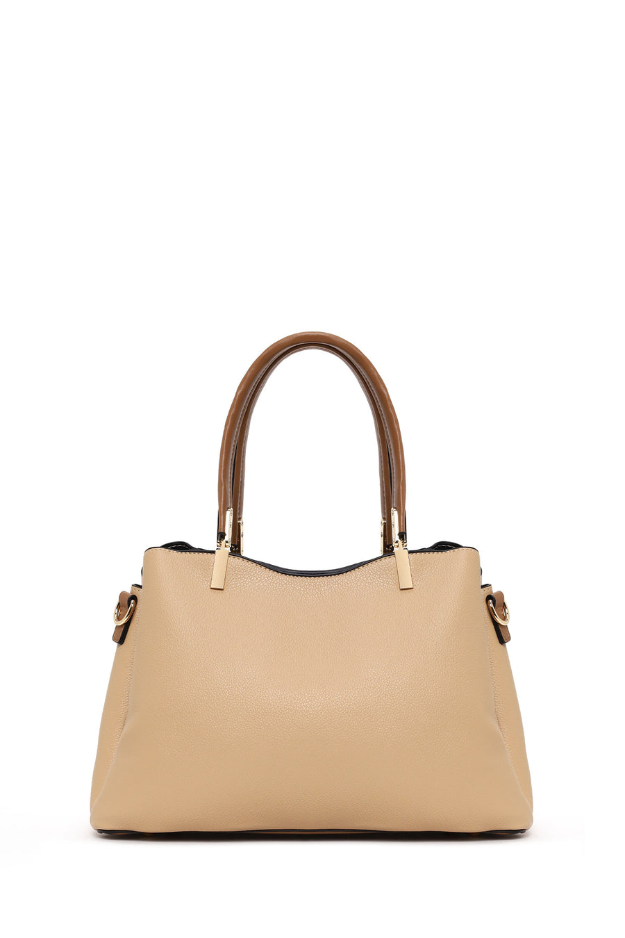 Woman Beige Long-Strap Shoulder Bag