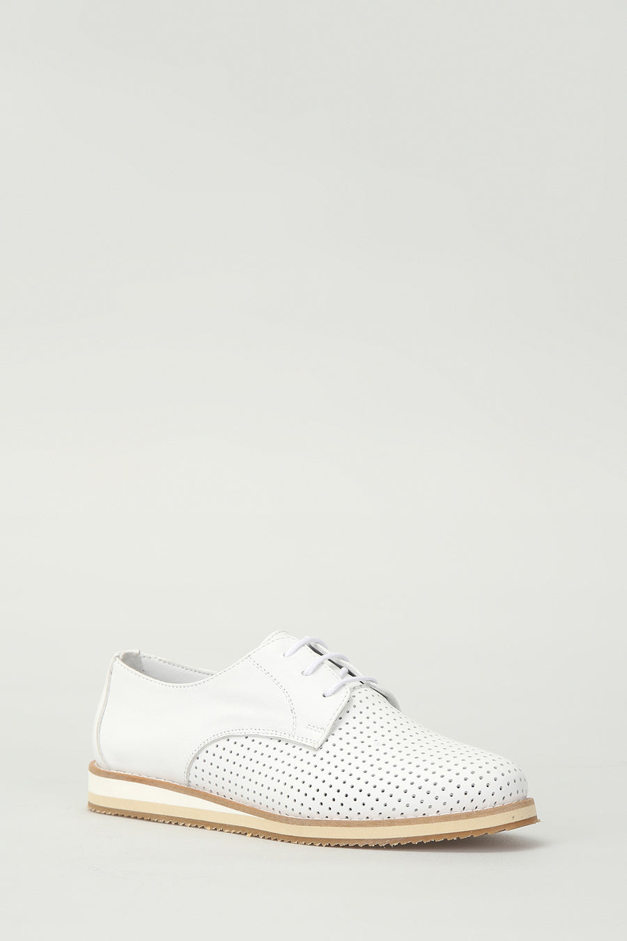 White Women's Leather Shoes