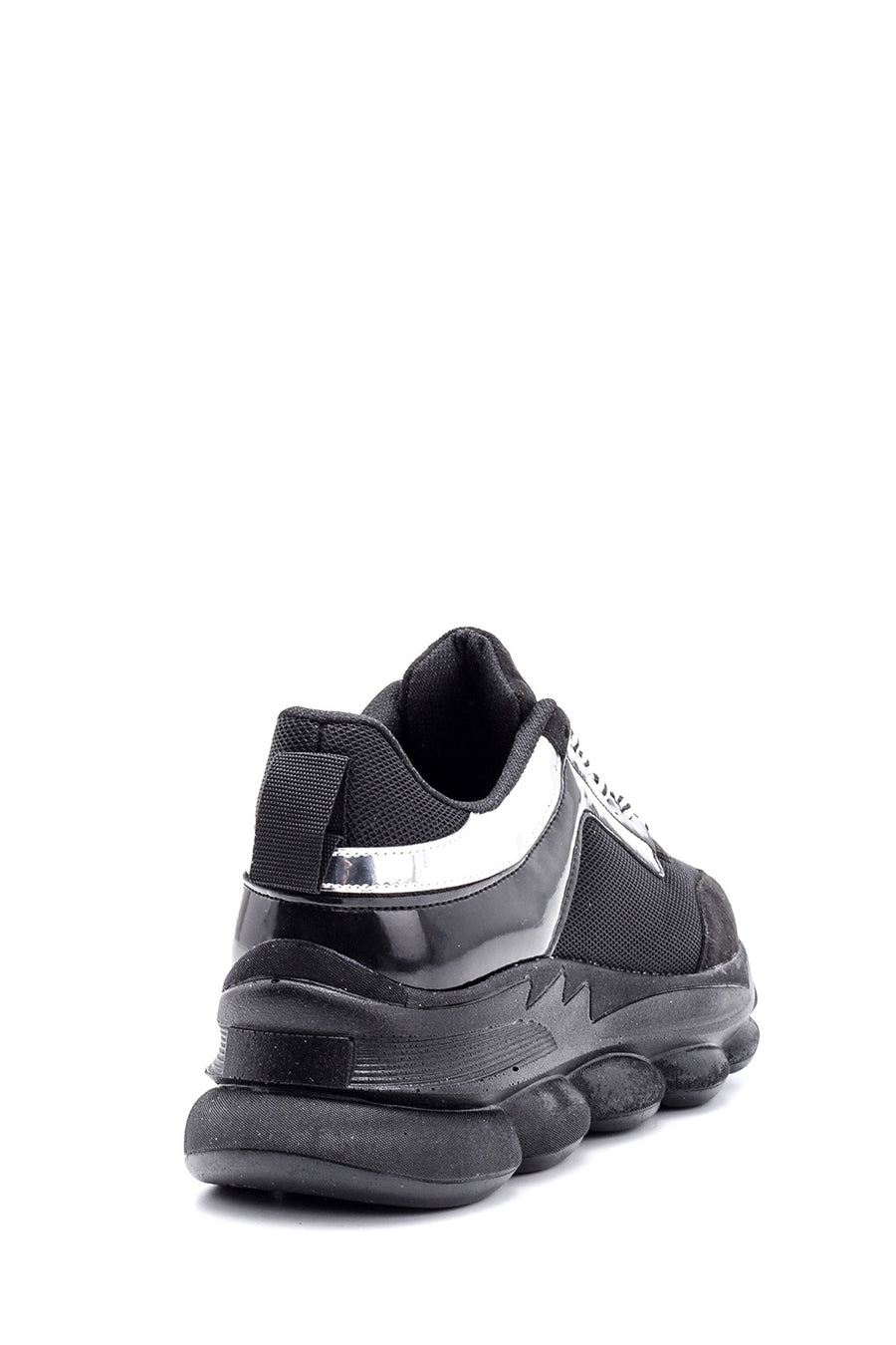 Kadın Yüksek Tabanlı Rugan Detaylı Sneaker