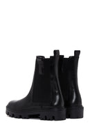 Women's Black Thick Soled Leather Chelsea Boots | Derimod