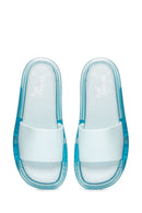 Women's Blue Jelly Slippers | Derimod