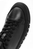 Men's Black Lace-up Leather Sneaker | Derimod