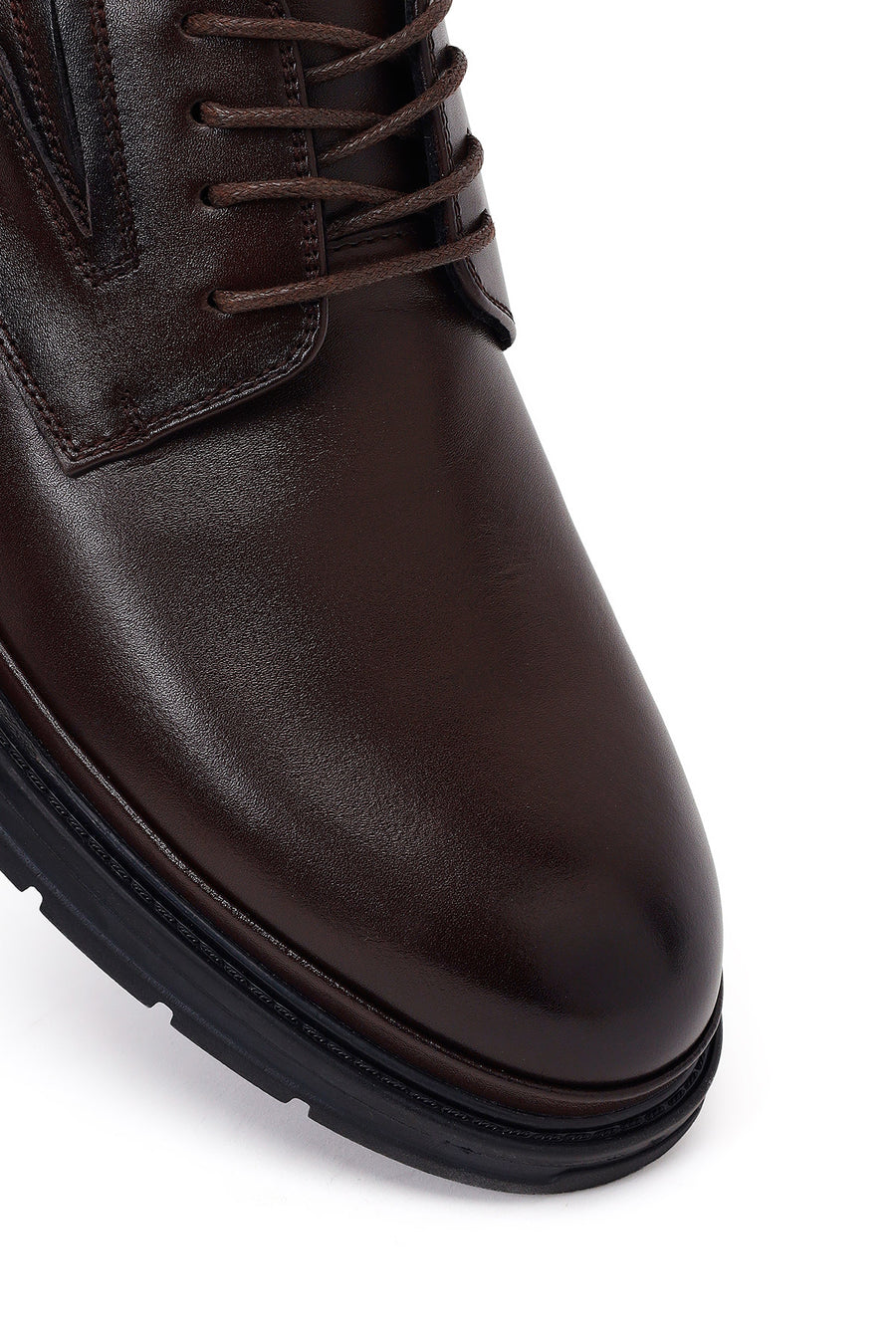Male Brown Lace-up Leather Casual Shoes