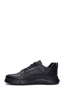 Men's Black Leather Casual Sneaker | Derimod