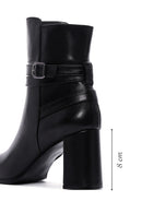 Women's Black Leather Heeled Boots | Derimod