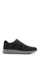 Men's Gray Nubuck Leather Shoes | Derimod