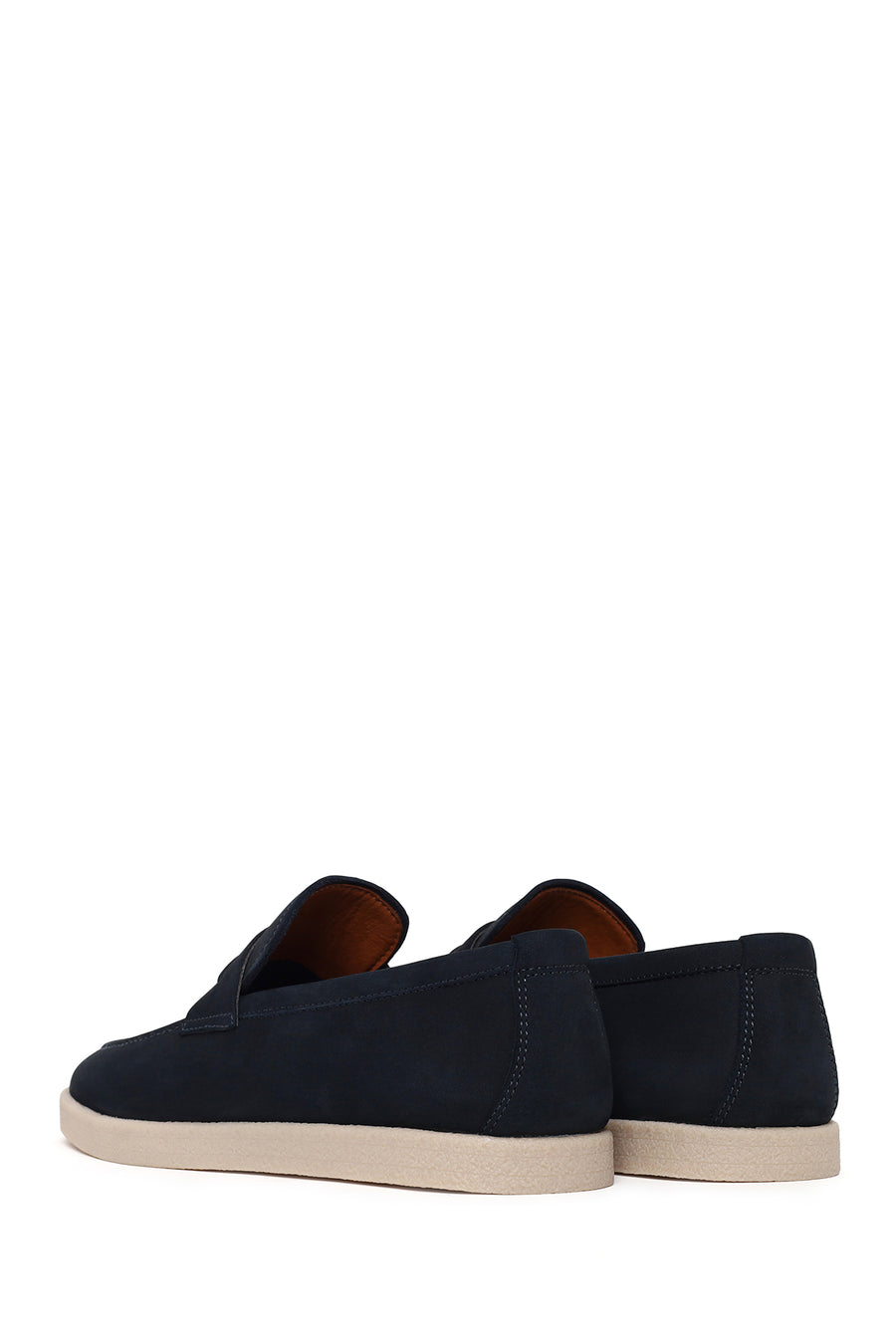 Male Navy Nubuck Leather Loafer