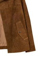 Valencia Woman Camel A-Form Suede Jacket | Derimod