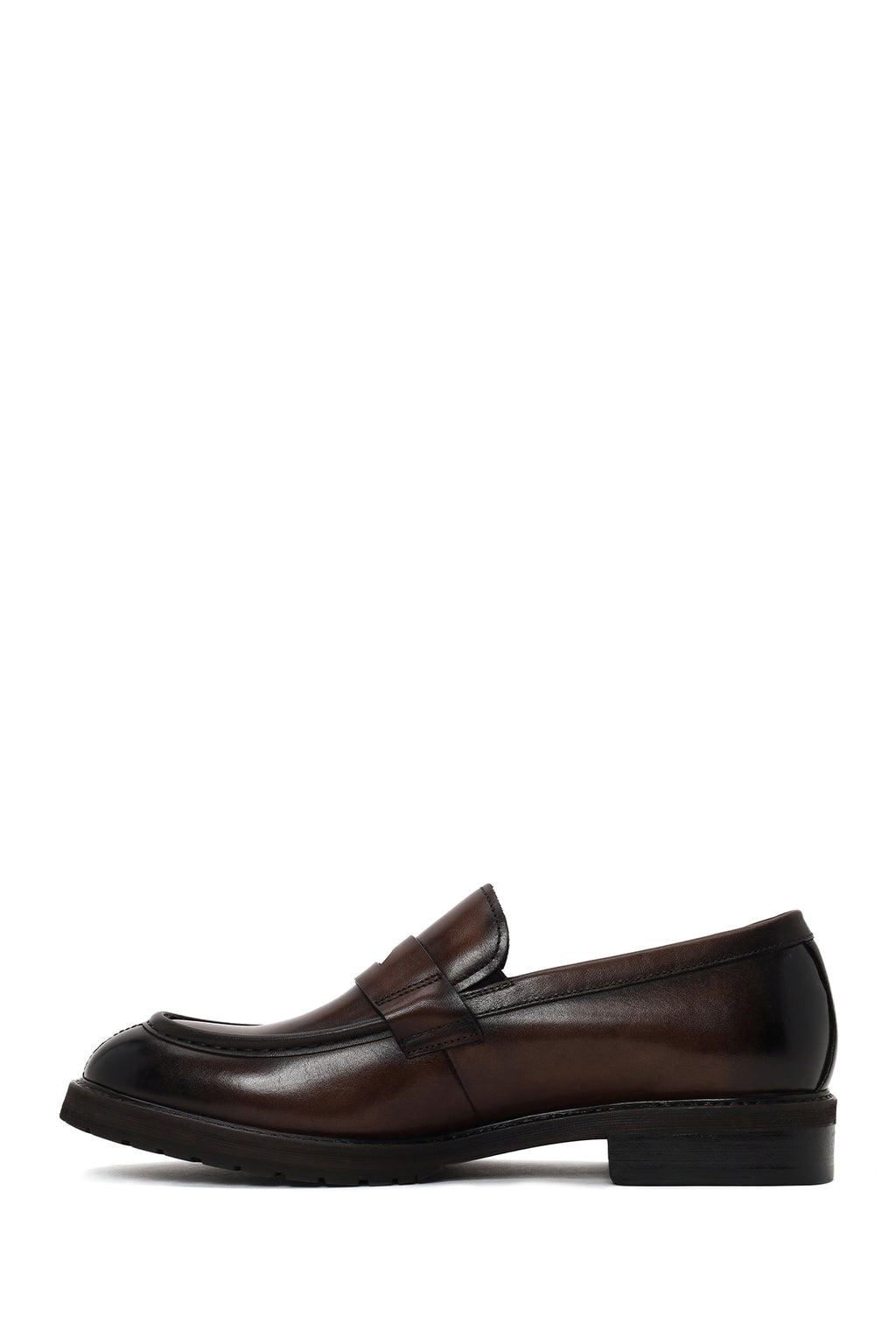 Erkek Kahverengi Deri Casual Loafer