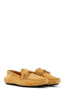 Men's Yellow Suede Leather Casual Loafer | Derimod