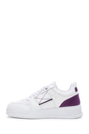 Women's White Leather Thick Soled Sneaker | Derimod