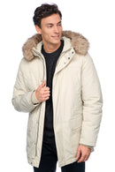 Geox Men's Beige Norwolk Fur Detailed Coat | Derimod