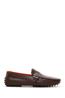 Men's Brown Leather Buckle Casual Loafer | Derimod