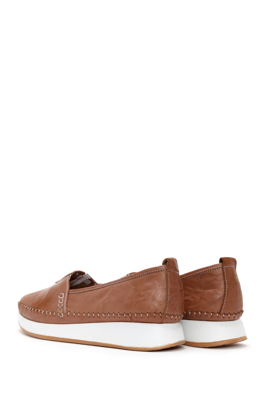 Kadın Taba Deri Comfort Loafer