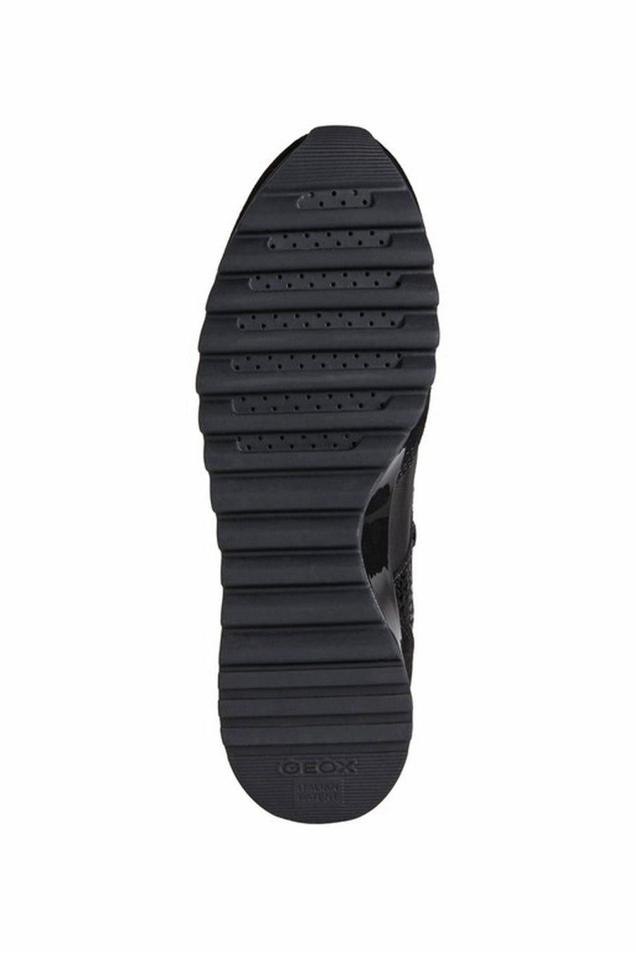 Geox Kadın Siyah Tabelya Kalın Tabanlı Deri Sneaker