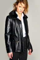 Suzy Women's Leather Jacket | Derimod