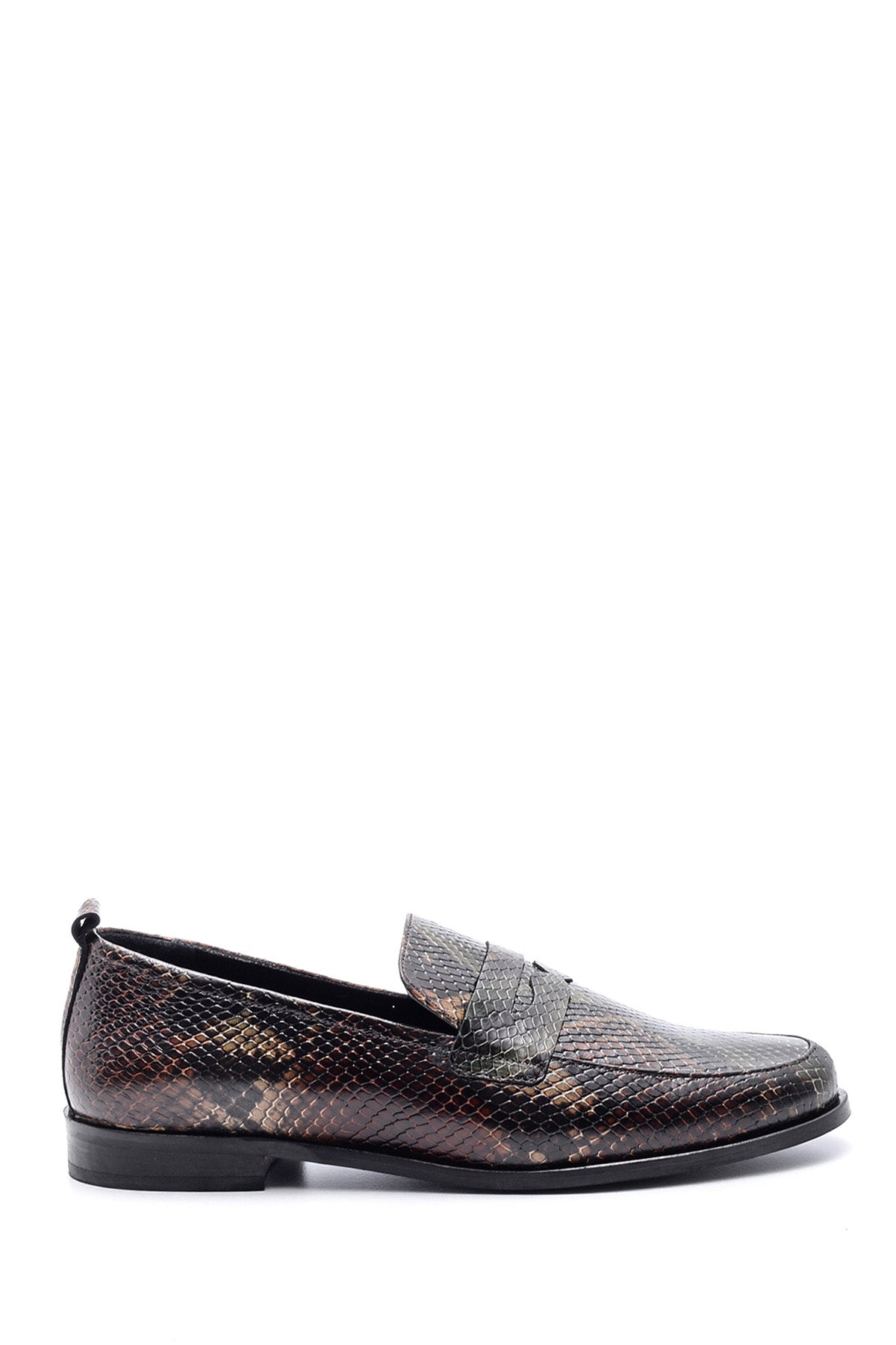 Women's Snakeskin Patterned Leather Loafer 19WFD137440 | Derimod