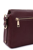 Women's Claret Red Long Strap Crocodile Crossbody Bag | Derimod