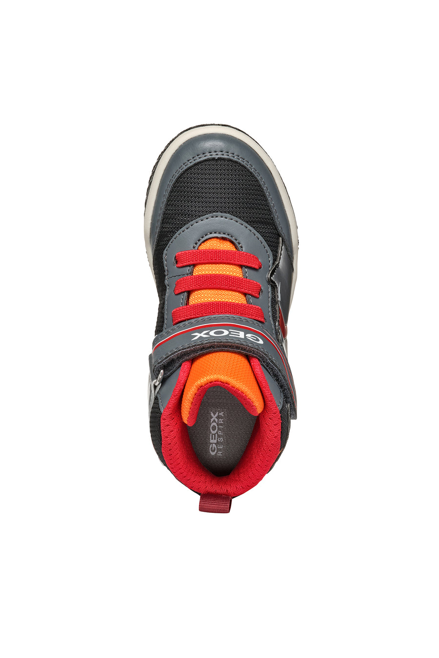 Geox Boy Gray J Cow Boy Banded Ankle Sneakers