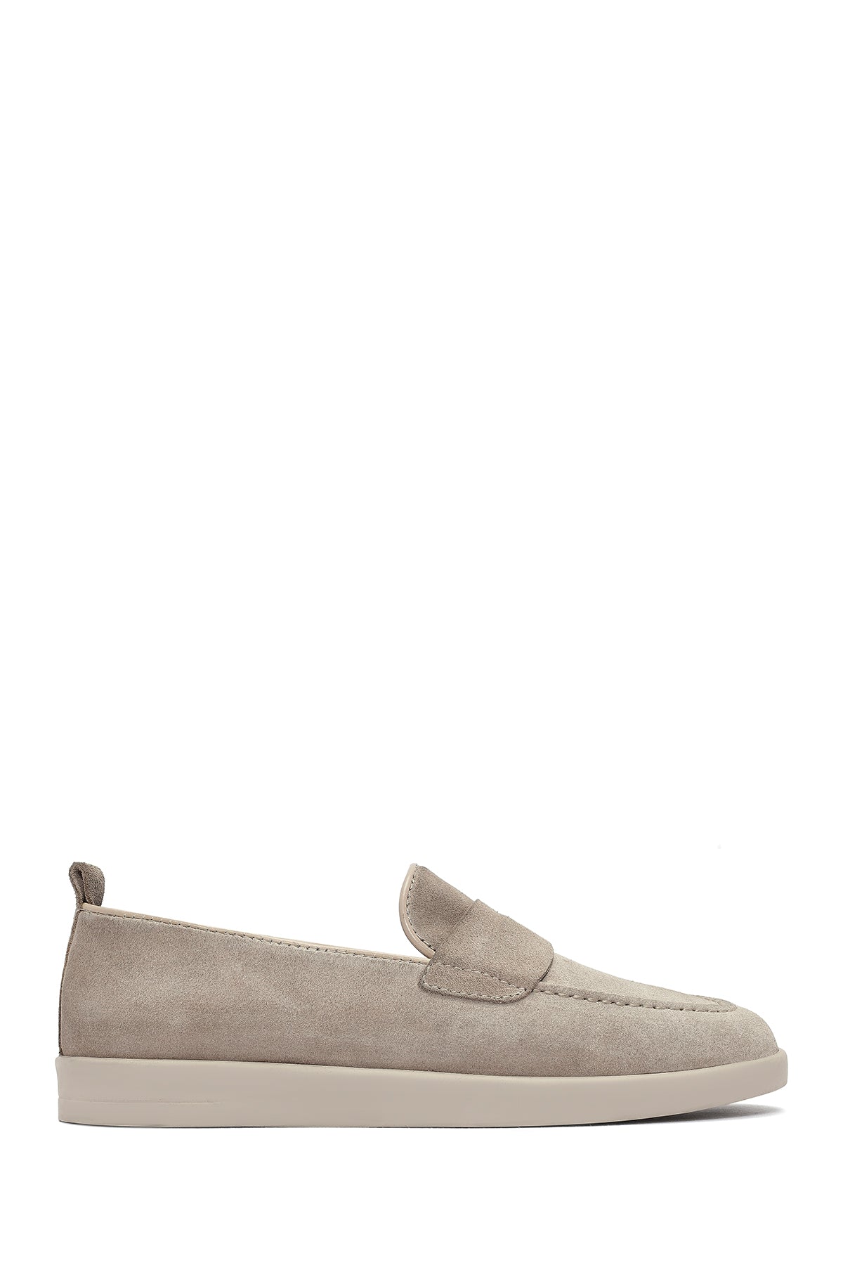 Women's Beige Suede Leather Loafer 25SFD510010 | Derimod