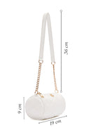 Women's White Long Strap Quilted Crossbody Bag | Derimod