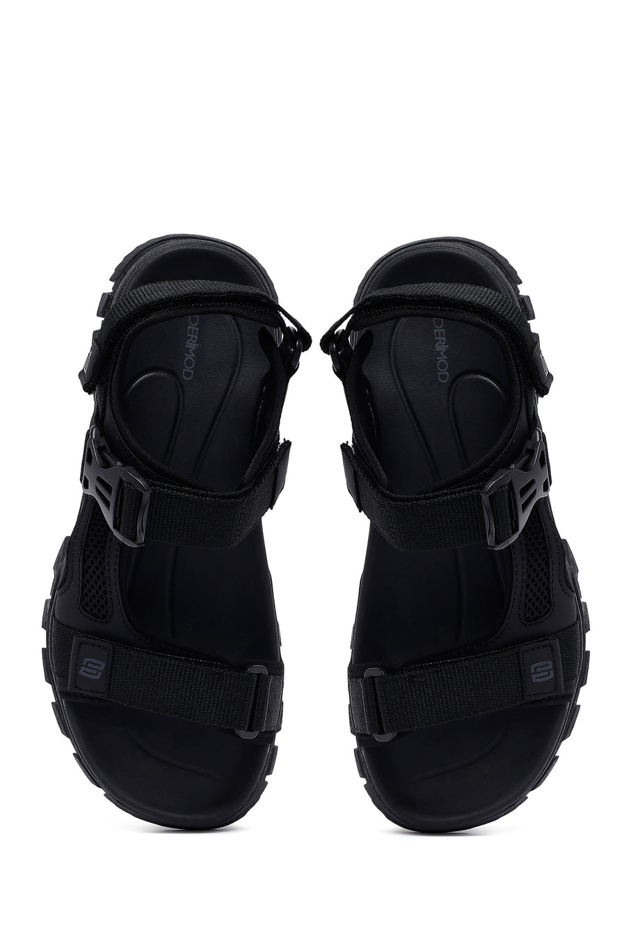 Men's Black Fabric Sandals