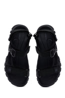 Male Black Fabric Sandal | Derimod
