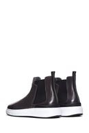 Men's Gray Leather Flat Chelsea Boots | Derimod