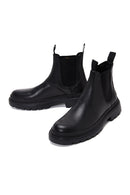 Men's Black Leather Casual Chelsea Boots | Derimod