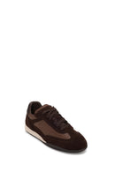 Kadın Kahverengi Bağcıklı Süet Deri Sneaker | Derimod