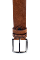 Men's Tan Casual Leather Belt | Derimod