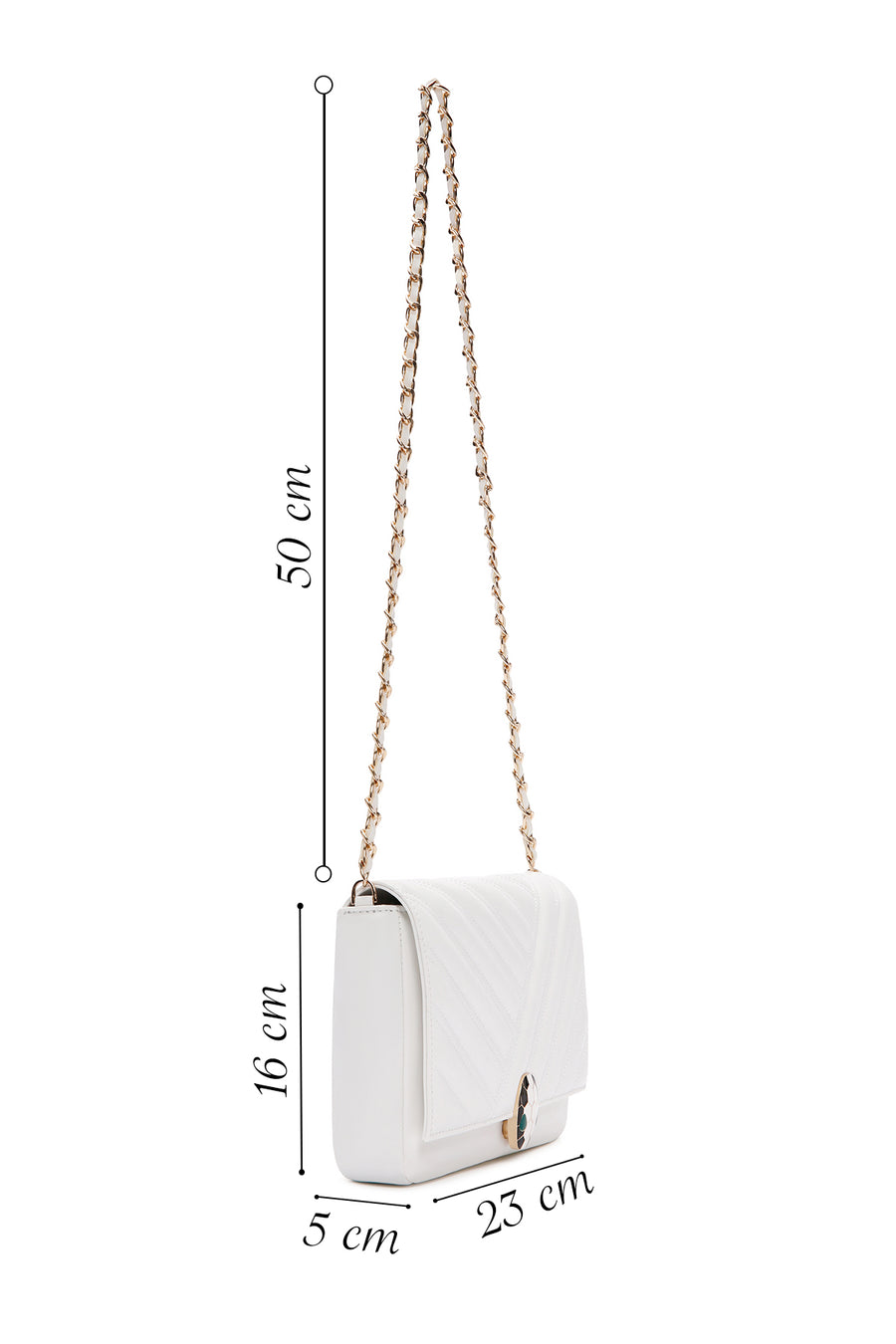 Women's White Long Strap Shoulder Bag