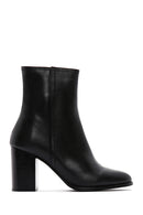 Women's Black Leather Heeled Classic Boots | Derimod