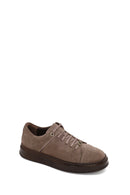 Male Mink Lace-up Suede Leather Sneaker | Derimod