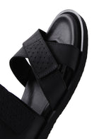 Men's Black Nubuck Leather Sandals | Derimod