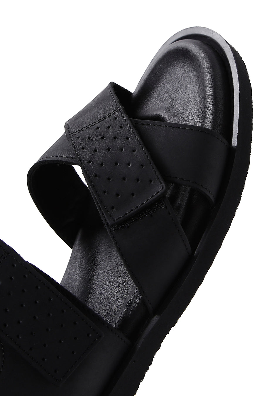 Men's Black Nubuck Leather Sandals