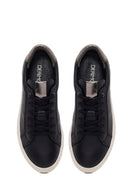 Kadın Siyah Bağcıklı Deri Sneaker | Derimod